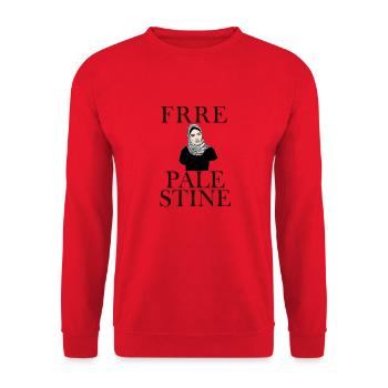 Femme de Palestine libre - Sweat-shirt Unisexe - rouge - Devant - Alina (178cm) & Michal (187cm)