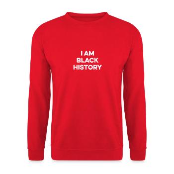 Je suis une histoire noire - African Heroes Women’s Rights - Sweat-shirt Unisexe - rouge - Devant - Alina (178cm) & Michal (187cm)