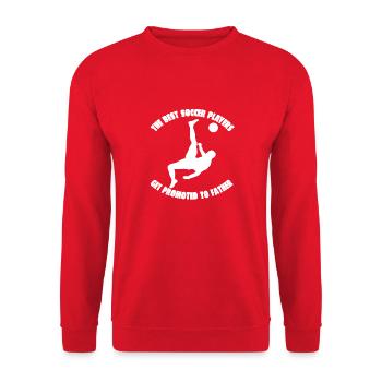 Joueur de football Équipe de football Conception de football - Sweat-shirt Unisexe - rouge - Devant - Alina (178cm) & Michal (187cm)