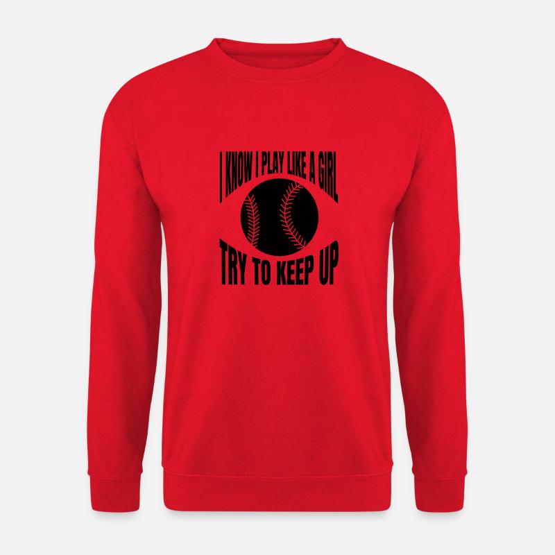 Baseball Baseballspieler Baseballer Baseballteam - Unisex Pullover - Rot