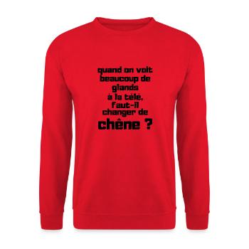 citation humoristique, cadeau homme, femme, humour - Sweat-shirt Unisexe - rouge - Devant - Alina (178cm) & Michal (187cm)