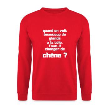 t-shirt humoristique, cadeau homme, femme, humour - Sweat-shirt Unisexe - rouge - Devant - Alina (178cm) & Michal (187cm)