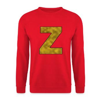 Letter Z Gold - Unisex Sweatshirt - red - Front - Alina (178cm) & Michal (187cm)