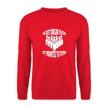 Bowling Bowling Bowler Bowling Club Bowling Club - Sweat-shirt Unisexe - rouge - Devant - Alina (178cm) & Michal (187cm)