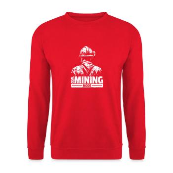 Coal Mining Fashion - Miner Gift - Unisex Sweatshirt - red - Front - Alina (178cm) & Michal (187cm)