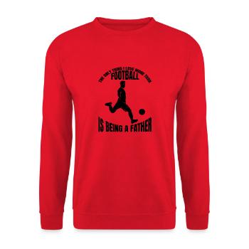 Fußballspieler Fußballmannschaft Fußballdesign - Unisex Pullover - Rot - Vorne - Alina (178cm) & Michal (187cm)