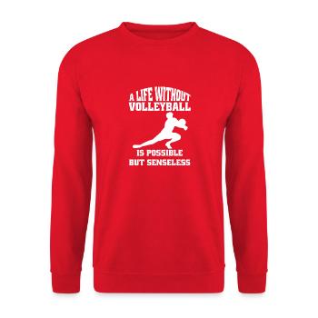 Volley-ball cadeau Beach Volley-ball Joueur de volley-ball - Sweat-shirt Unisexe - rouge - Devant - Alina (178cm) & Michal (187cm)