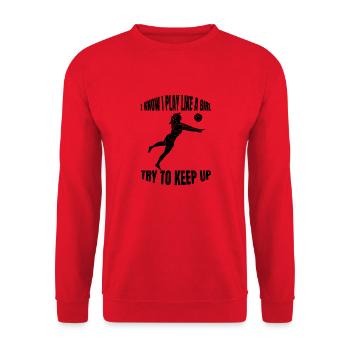 Volley-ball cadeau Beach Volley-ball Joueur de volley-ball - Sweat-shirt Unisexe - rouge - Devant - Alina (178cm) & Michal (187cm)