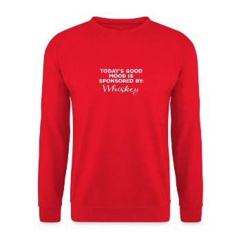 La bonne humeur d’aujourd’hui est sponsorisée par Whiskey Funny - Sweat-shirt Unisexe - rouge - Devant - Alina (178cm) & Michal (187cm)