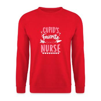 Cupidon Infirmières préférées Saint Valentin Hearts Day - Sweat-shirt Unisexe - rouge - Devant - Alina (178cm) & Michal (187cm)