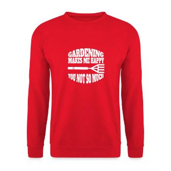Garden Hobby Gardener Gardening Gardening Gardener - Unisex Sweatshirt - red - Front - Alina (178cm) & Michal (187cm)