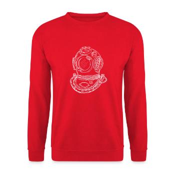 Casque de plongée, ancien - Sweat-shirt Unisexe - rouge - Devant - Alina (178cm) & Michal (187cm)