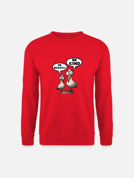 Sei Möwe, sei freundlich - Unisex Pullover - Rot