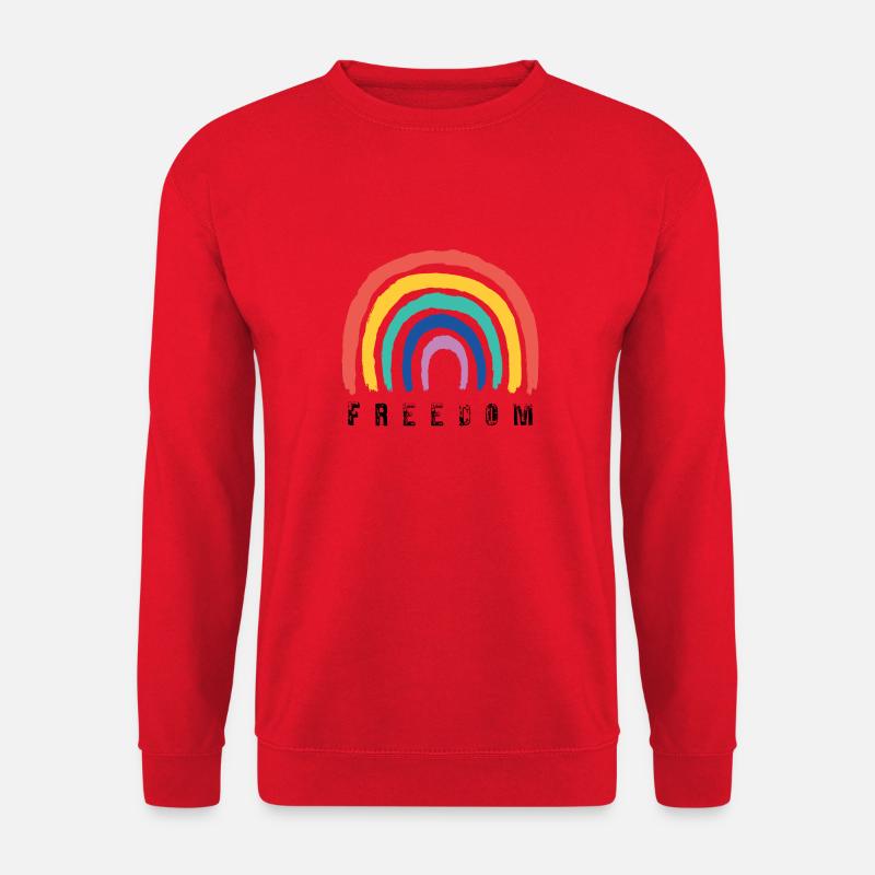 Freedom Rainbow - Unisex Pullover - Rot