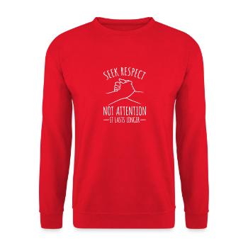 Loyauté, respect, amitié - motivation - Sweat-shirt Unisexe - rouge - Devant - Alina (178cm) & Michal (187cm)