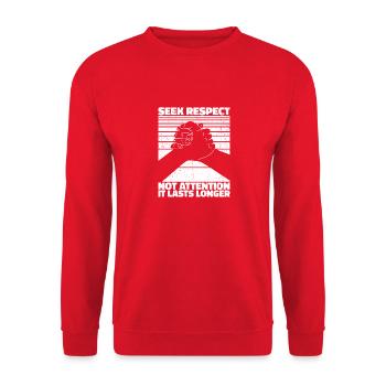 Loyauté, respect, amitié - motivation - Sweat-shirt Unisexe - rouge - Devant - Alina (178cm) & Michal (187cm)
