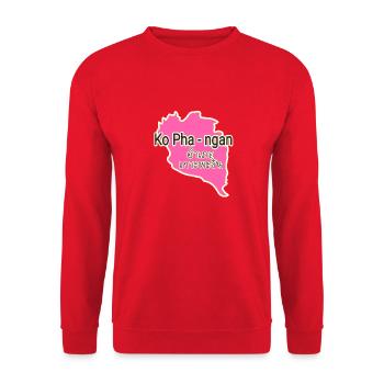 Koh Phangan Insel Karte - Unisex Pullover - Rot - Vorne - Alina (178cm) & Michal (187cm)