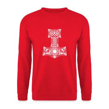 Vikings norden valhalla suède scandinavia flaga - Sweat-shirt Unisexe - rouge - Devant - Alina (178cm) & Michal (187cm)