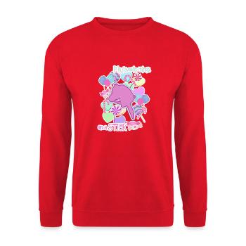 Steckenpferd - Steckenpferd - Hobby Horsing - Unisex Pullover - Rot - Vorne - Alina (178cm) & Michal (187cm)