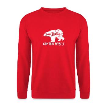 Ich kann mich früh zurückhalten Verzweifelt Lustig Niedlich - Unisex Pullover - Rot - Vorne - Alina (178cm) & Michal (187cm)