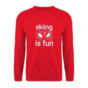 Skiing for children. Skiing is fun - Unisex Sweatshirt - red - Front - Alina (178cm) & Michal (187cm)