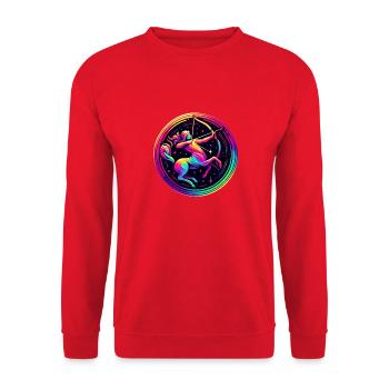 Sagittarius Zodiac Sign - Unisex Sweatshirt - red - Front - Alina (178cm) & Michal (187cm)