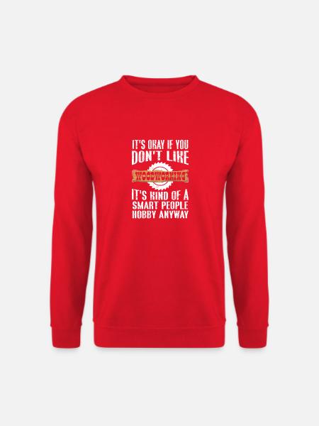 Funny Woodworking Art For Men Women Woodworkers - Unisex Sweatshirt - red