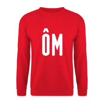 OM! Home! - Sweat-shirt Unisexe - rouge - Devant - Alina (178cm) & Michal (187cm)