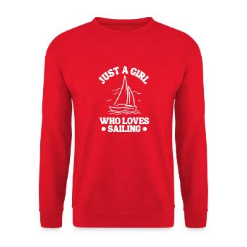 Sailing Ship Sailing Sailing Sailing Sailing Sailboat - Unisex Sweatshirt - red - Front - Alina (178cm) & Michal (187cm)