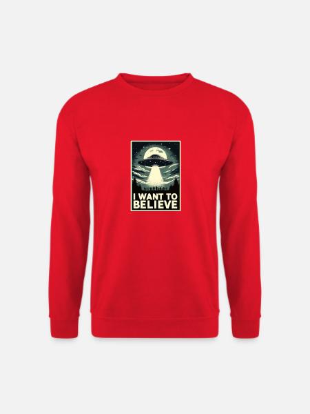 I want to belive - Unisex Pullover - Rot
