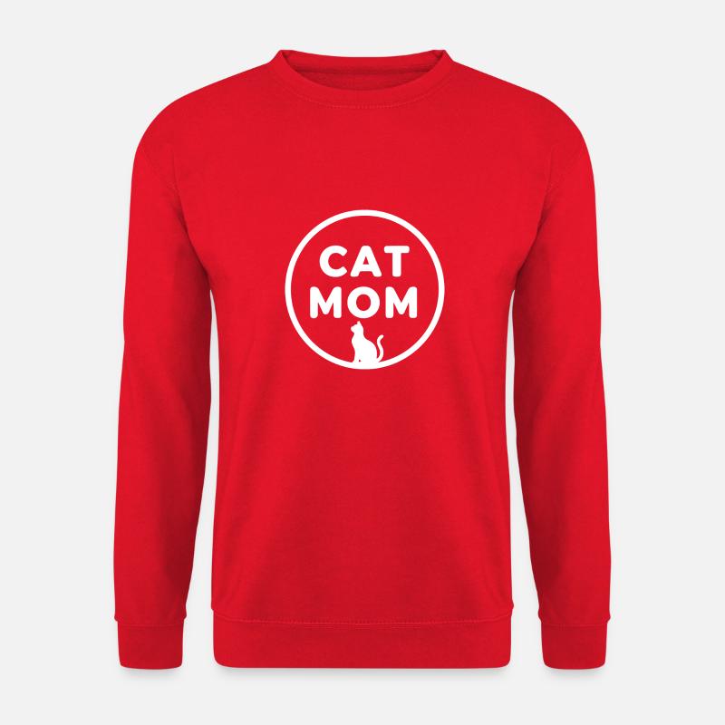 KATZENMAMA (HELLES TEXTDESIGN) - Unisex Pullover - Rot