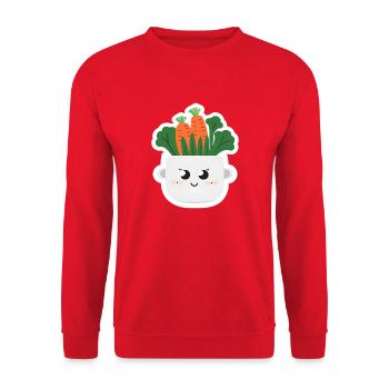 kawaii Gemüse - Unisex Pullover - Rot - Vorne - Alina (178cm) & Michal (187cm)