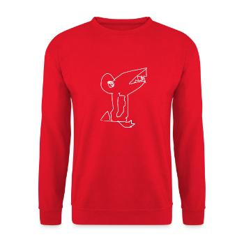 Vogel Tier lustig - Unisex Pullover - Rot - Vorne - Alina (178cm) & Michal (187cm)