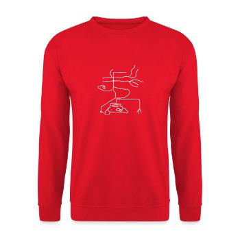 Monkey Animal - Unisex Sweatshirt - red - Front - Alina (178cm) & Michal (187cm)