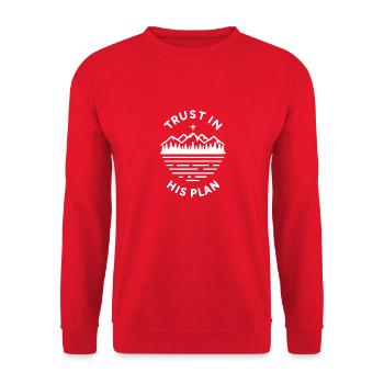 Confiance en son plan - Sweat-shirt Unisexe - rouge - Devant - Alina (178cm) & Michal (187cm)