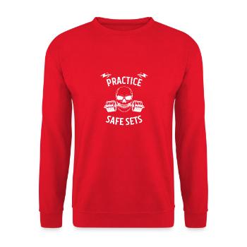 Entraînez-vous à des ensembles sûrs - Sweat-shirt Unisexe - rouge - Devant - Alina (178cm) & Michal (187cm)