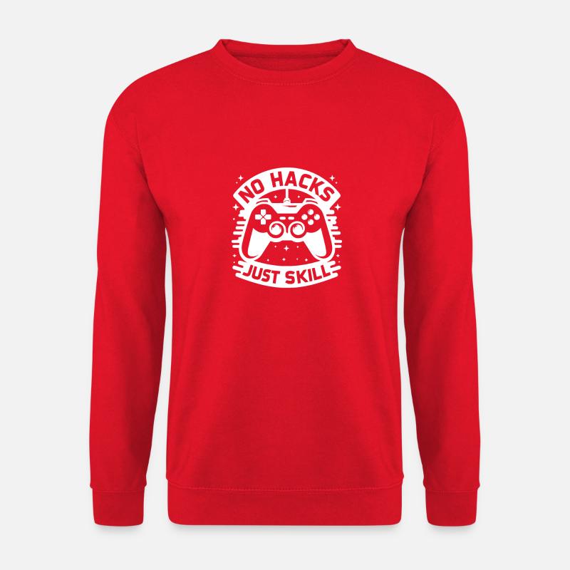 No Hacks Just Skill - Unisex Sweatshirt - red