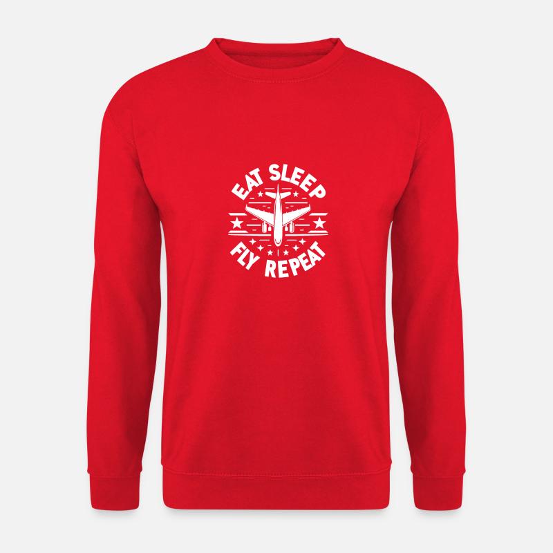 Manger dormir Mouche Répéter - Sweat-shirt Unisexe - rouge