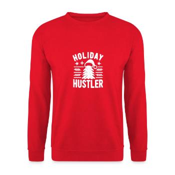 Holiday Hustler - Unisex Sweatshirt - red - Front - Alina (178cm) & Michal (187cm)