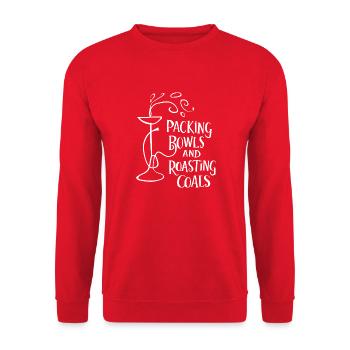 Design parfait pour les amateurs de narguilé - Sweat-shirt Unisexe - rouge - Devant - Alina (178cm) & Michal (187cm)