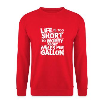 Pour les passionnés d’automobile et les passionnés de hot rods - Sweat-shirt Unisexe - rouge - Devant - Alina (178cm) & Michal (187cm)