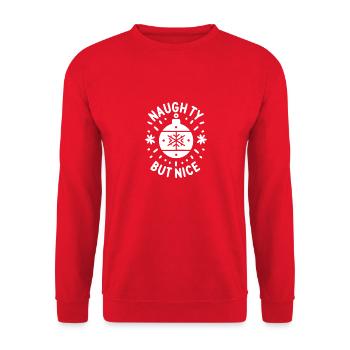 Naughty but Nice - Unisex Sweatshirt - red - Front - Alina (178cm) & Michal (187cm)