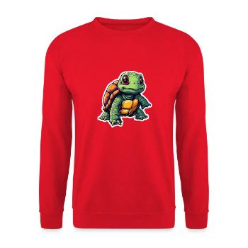 TURTLE - Unisex Sweatshirt - red - Front - Alina (178cm) & Michal (187cm)