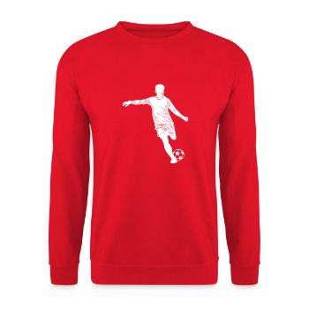Fußball - Unisex Pullover - Rot - Vorne - Alina (178cm) & Michal (187cm)
