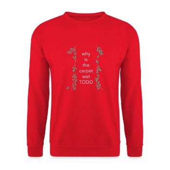 Christmas Vacation Todd & Margo quote - Unisex Sweatshirt - red - Front - Alina (178cm) & Michal (187cm)