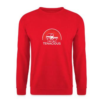 Tenacious Kei Truck Enthusiast - Unisex Sweatshirt - red - Front - Alina (178cm) & Michal (187cm)