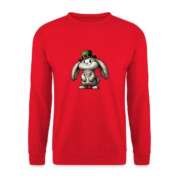 irish bunny leprechaun style social media - Unisex Sweatshirt - red - Front - Alina (178cm) & Michal (187cm)