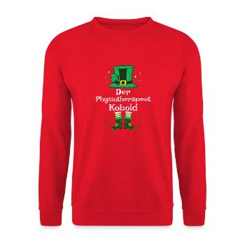 Chapeau de lutin pour les physiothérapeutes de la Saint-Patrick - Sweat-shirt Unisexe - rouge - Devant - Alina (178cm) & Michal (187cm)