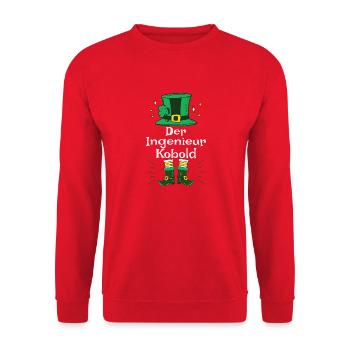 Chapeau de lutin pour les ingénieurs pour la Saint-Patrick - Sweat-shirt Unisexe - rouge - Devant - Alina (178cm) & Michal (187cm)