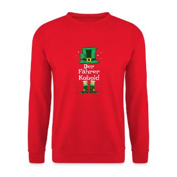 Chapeau de lutin pour les conducteurs de la Saint-Patrick - Sweat-shirt Unisexe - rouge - Devant - Alina (178cm) & Michal (187cm)